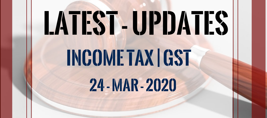 Finance Minister Announcement on 24.03.2020